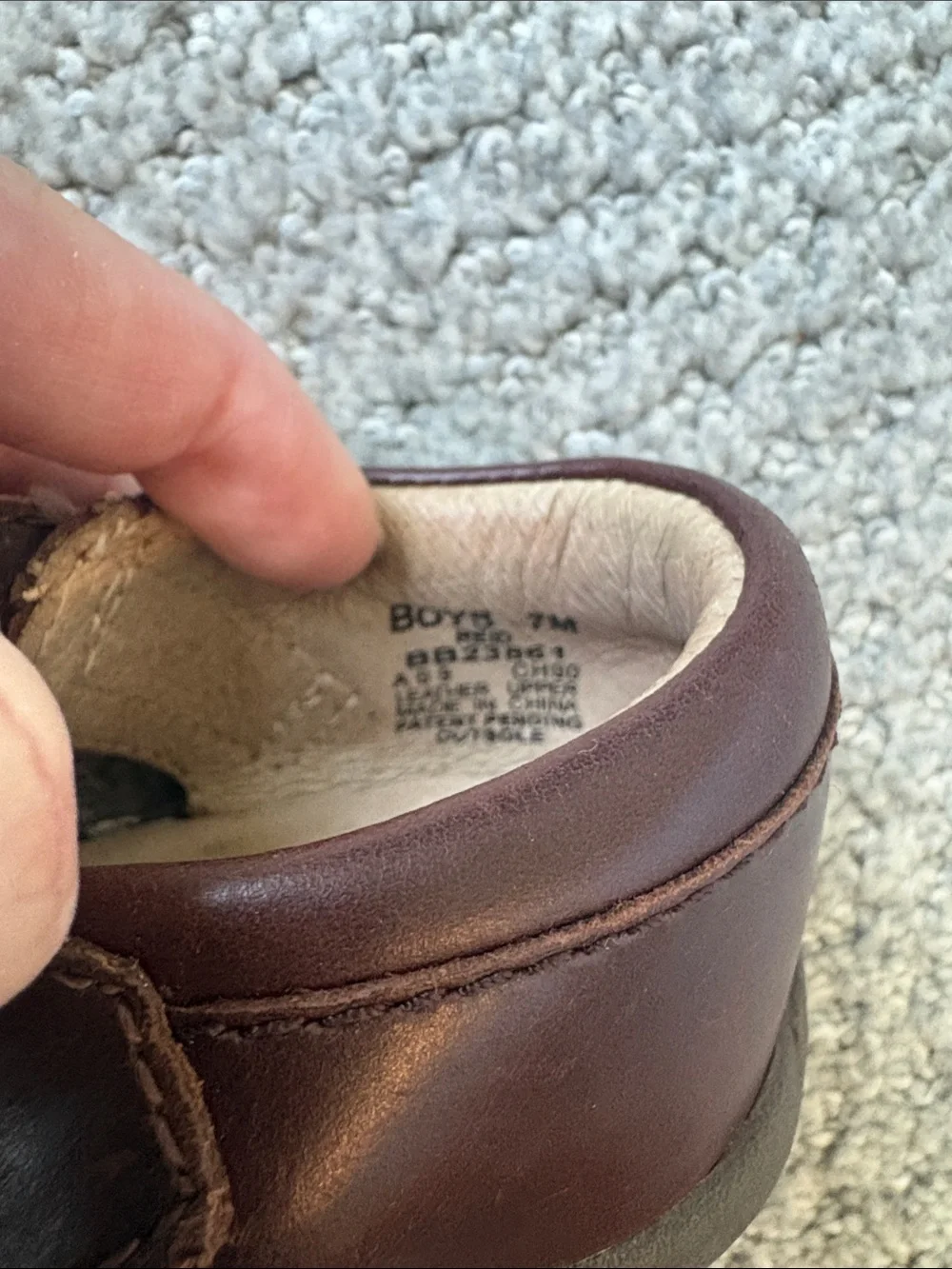 Stride Rite Dark Brown Woven Leather Toddler Sandals